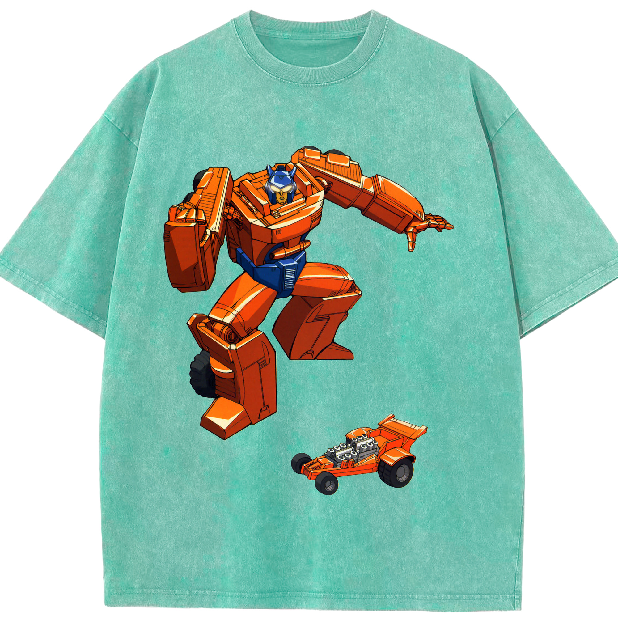 （画像用）  綿100% ヴィンテージ風 半袖Tシャツ（フロントプリント）